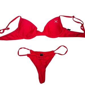 Boutinela Women's Red Bikinis-and-tankini-sets